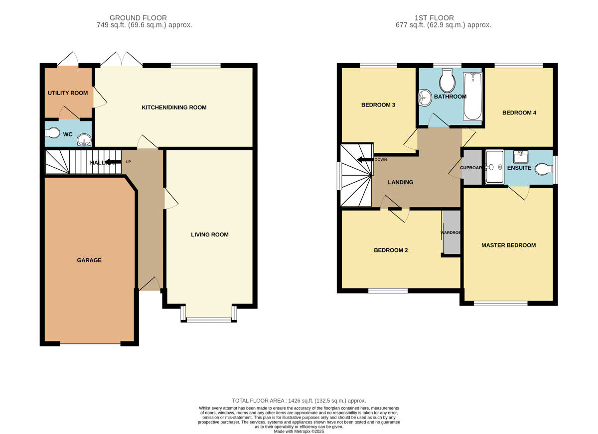 Floorplan of 4 bedroom Detached House to rent, Merlin Place, Ellesmere Port, Cheshire, CH65