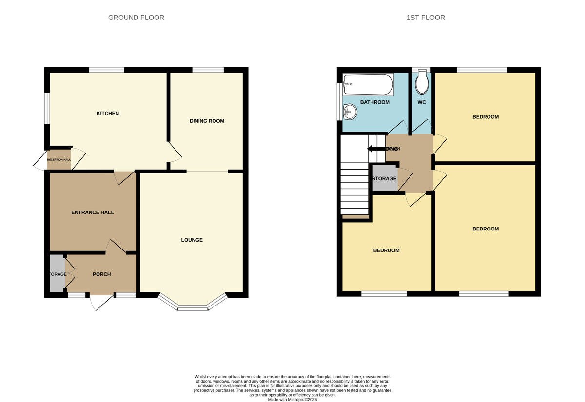 Floorplan of 3 bedroom Detached House for sale, Fern Road, Whitby, Cheshire, CH65