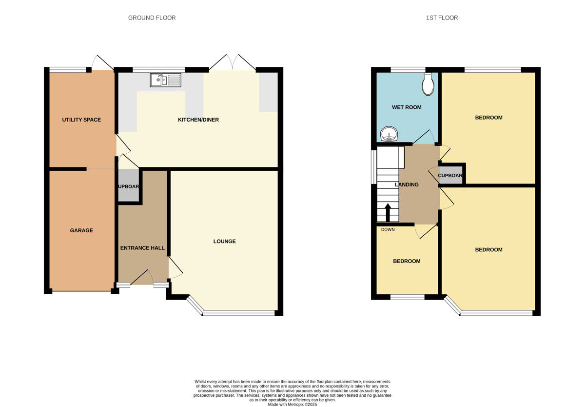 Floorplan of 3 bedroom Semi Detached House for sale, Wyndham Crescent, Great Sutton, Cheshire, CH66