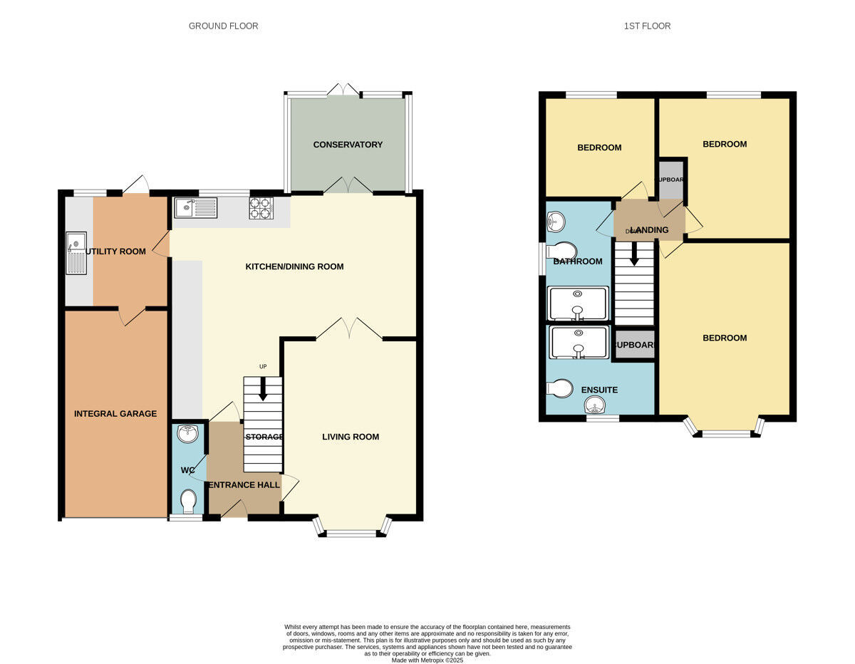 Floorplan of 3 bedroom Detached House for sale, Welshampton Close, Great Sutton, Cheshire, CH66