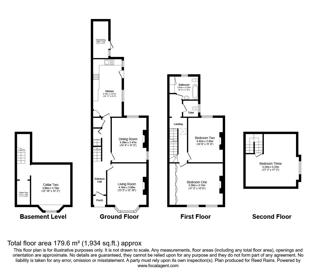 Floorplan of 3 bedroom End Terrace House for sale, Beech Lane, Macclesfield, Cheshire, SK10