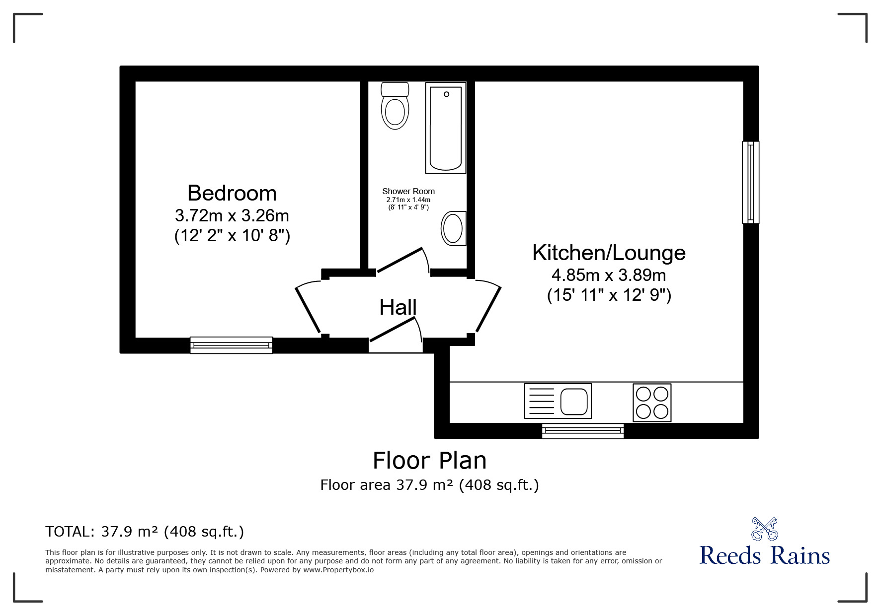 Floorplan of 1 bedroom  Flat to rent, Church Street, Macclesfield, Cheshire, SK11