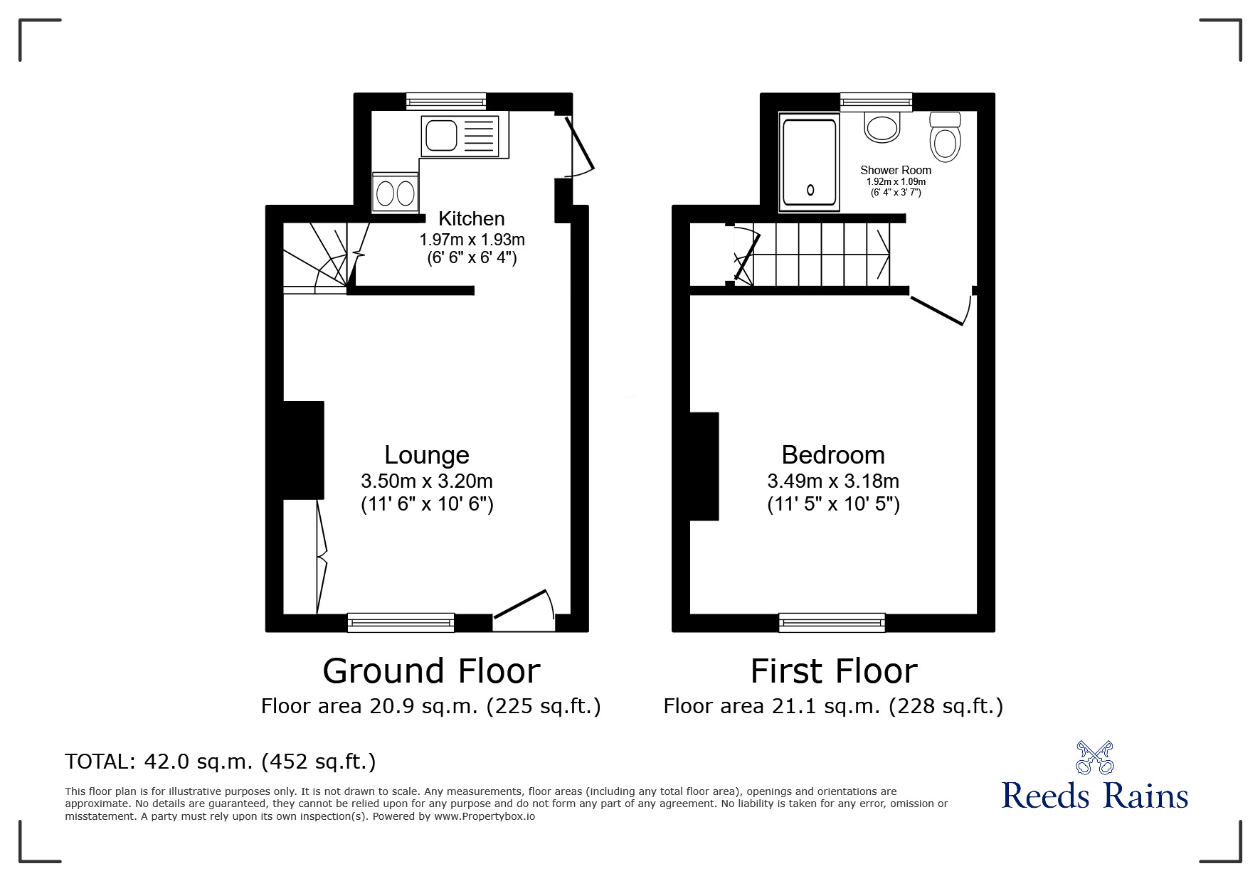 Floorplan of 1 bedroom Mid Terrace House to rent, Albert Street, Macclesfield, Cheshire, SK11