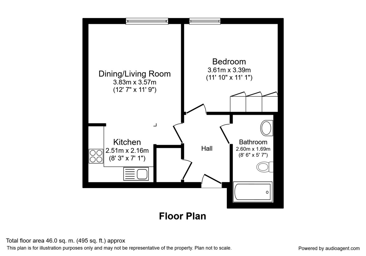 Floorplan of 1 bedroom  Flat to rent, Water Street, Manchester, M3