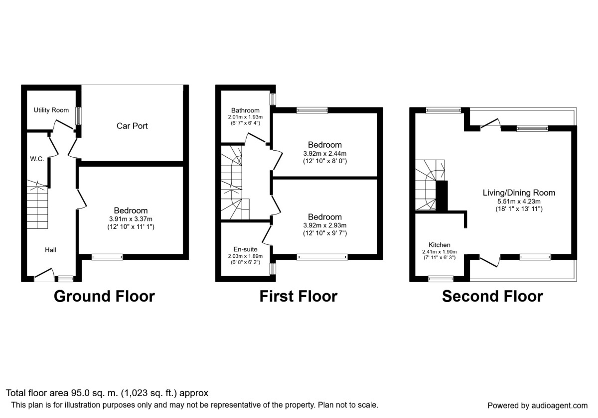 Floorplan of 3 bedroom  House to rent, Betsham Street, Manchester, M15