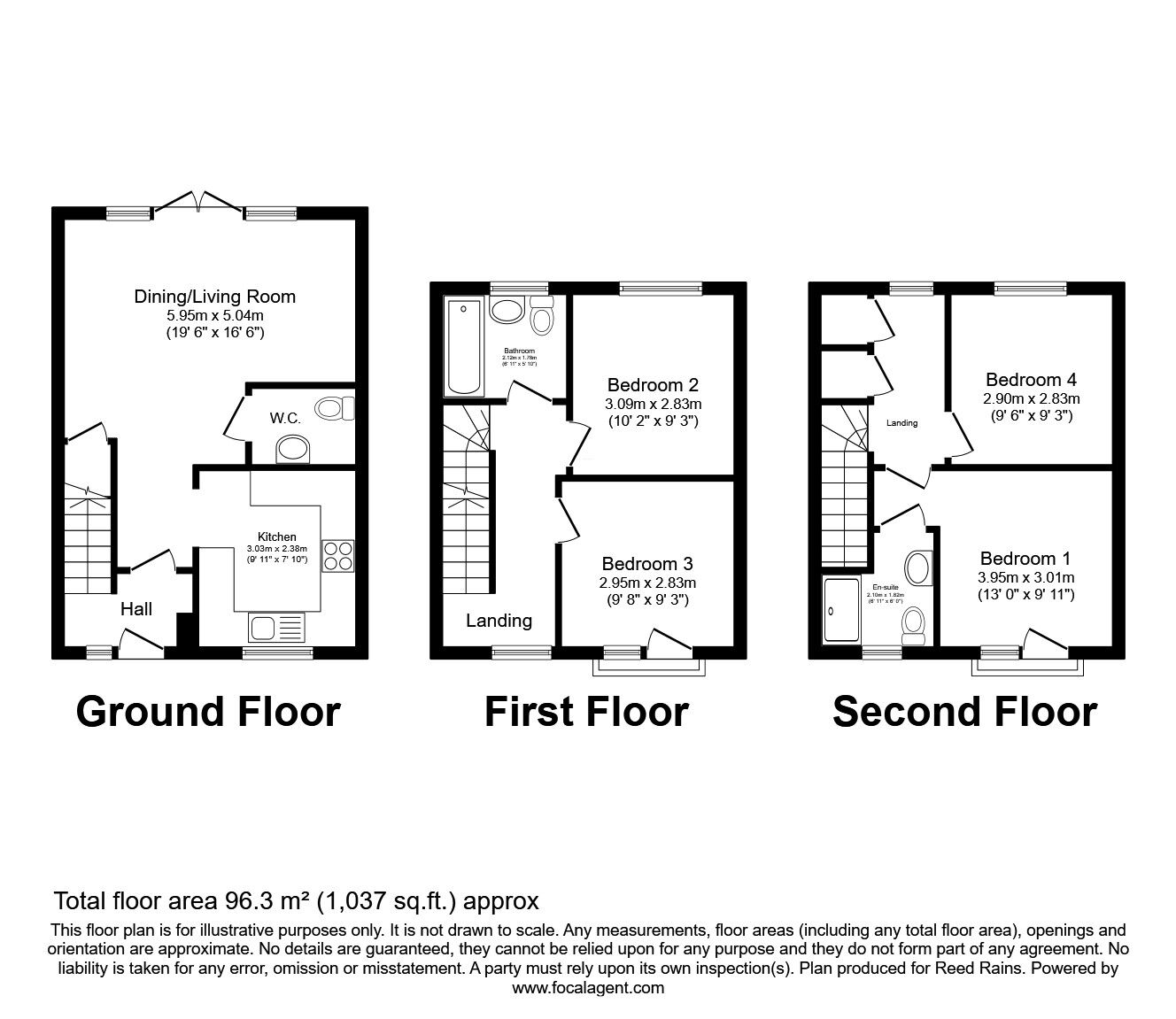 Floorplan of 4 bedroom Mid Terrace House to rent, Upper Brook Street, Manchester, M13