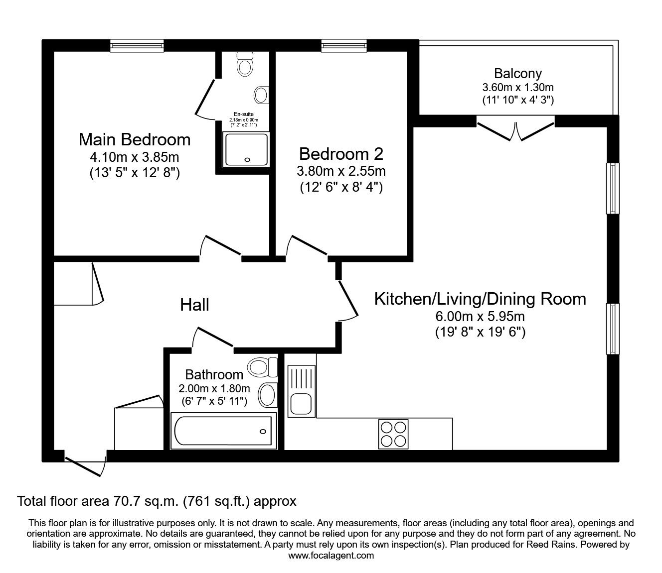 Floorplan of 2 bedroom  Flat to rent, Slate Wharf, Manchester, M15