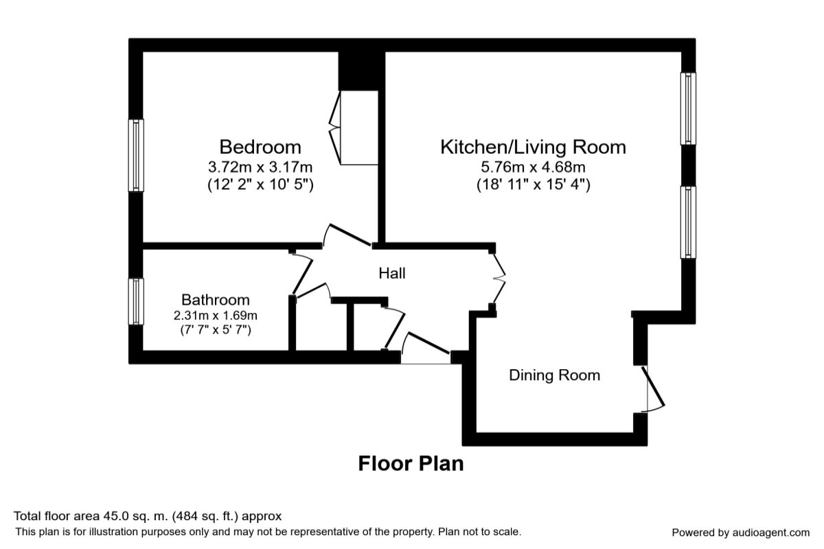 Floorplan of 1 bedroom  Flat to rent, Lockes Yard, 4 Great Marlborough Street, Greater Manchester, M1