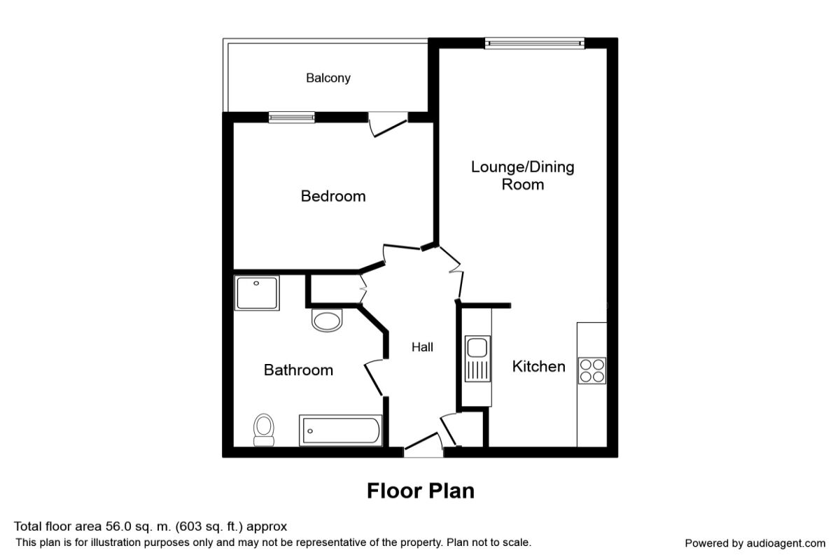 Floorplan of 1 bedroom  Flat to rent, Little Peter Street, Manchester, Greater Manchester, M15