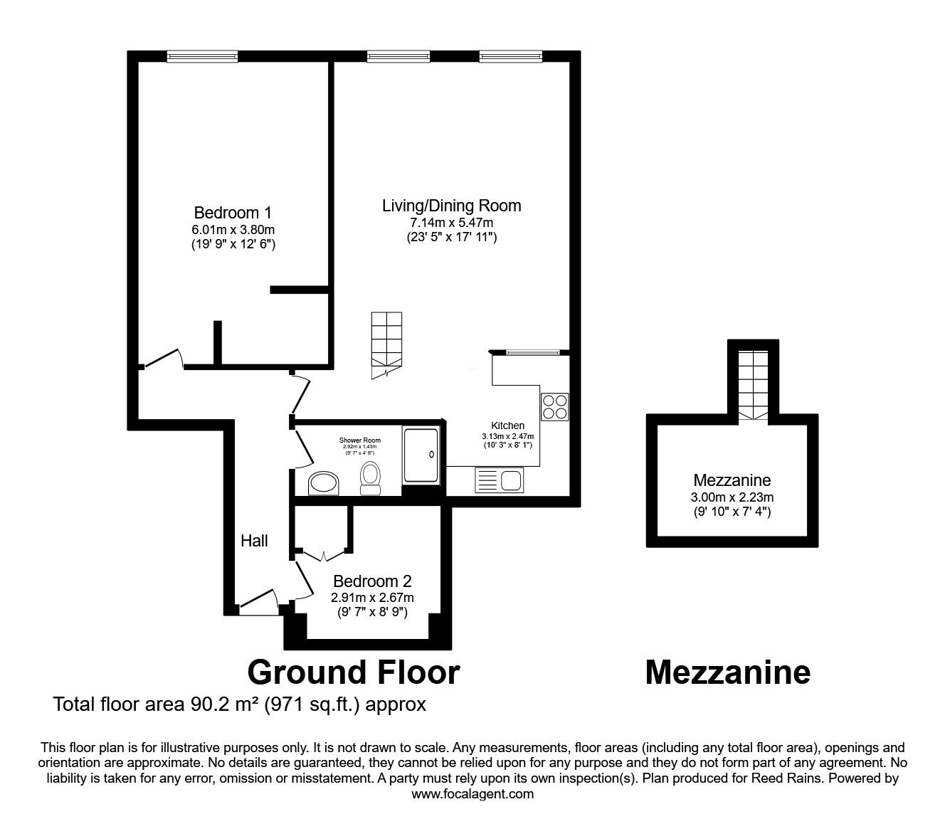 Floorplan of 2 bedroom  Flat to rent, Sackville Street, Manchester, Greater Manchester, M1