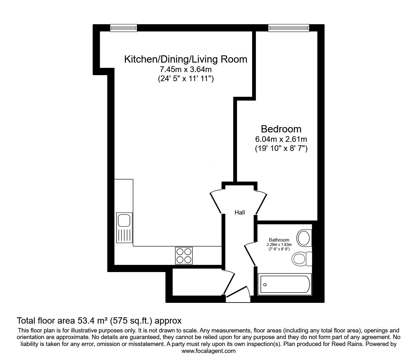 Floorplan of 1 bedroom  Flat to rent, Blantyre Street, Manchester, M15