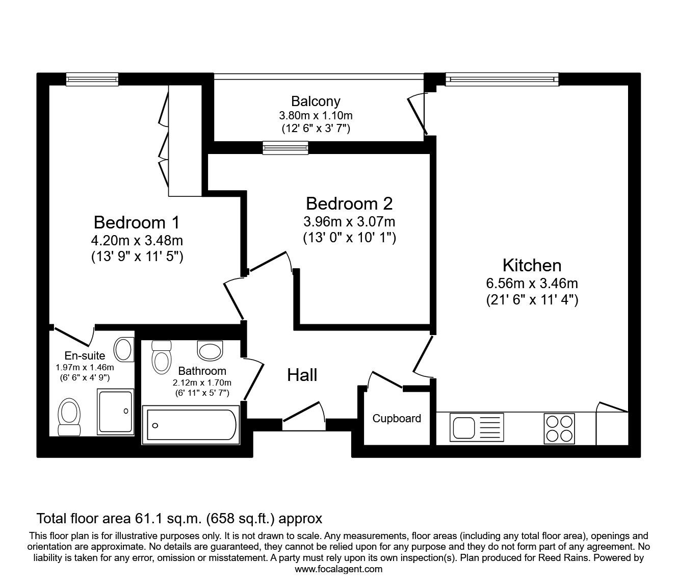 Floorplan of 2 bedroom  Flat to rent, Water Street, Manchester, Greater Manchester, M3