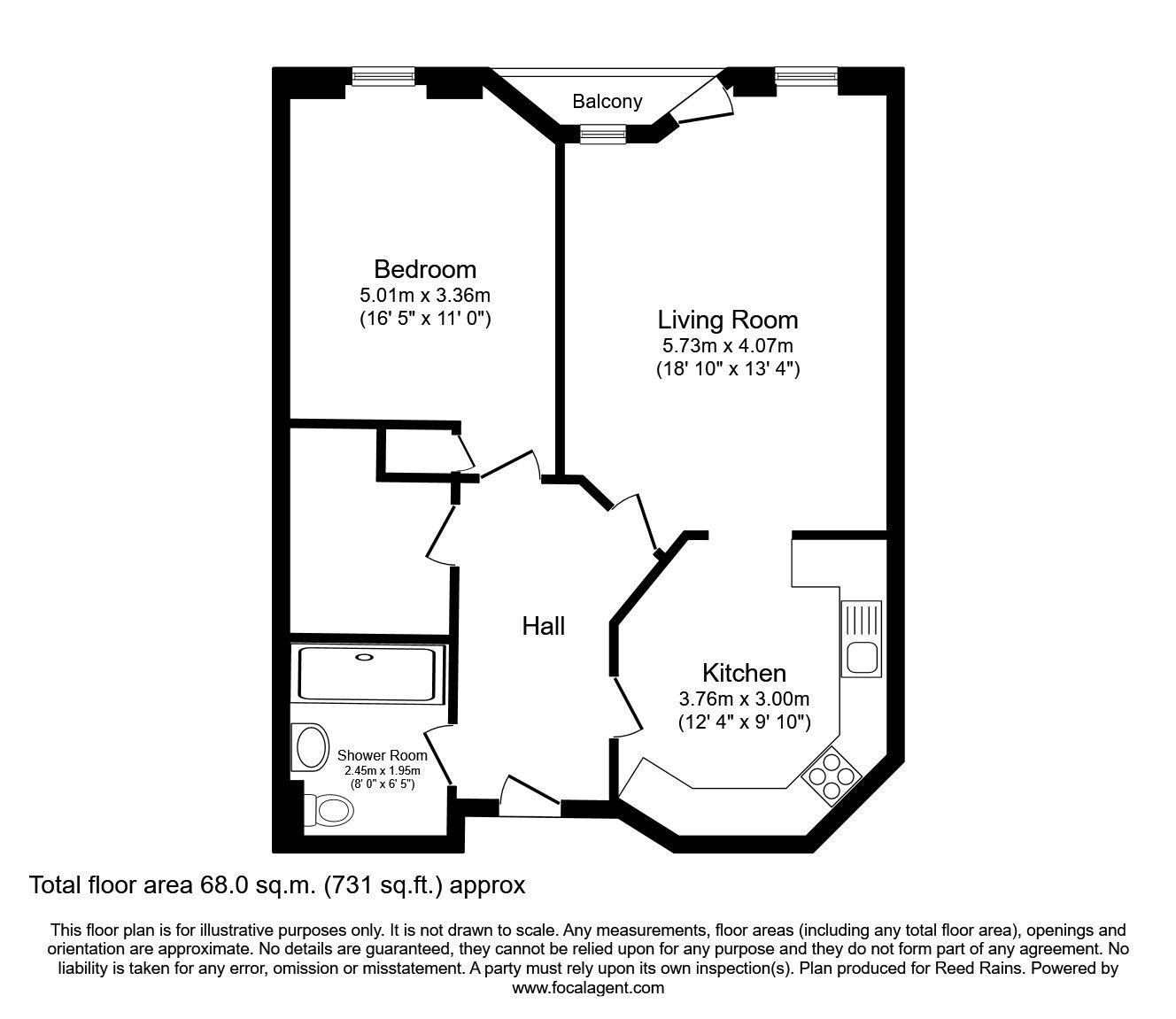 Floorplan of 1 bedroom  Flat to rent, Castle Quay, Manchester, Greater Manchester, M15