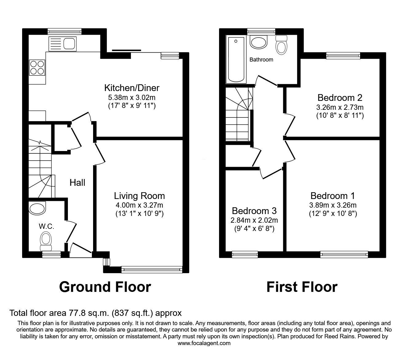 Floorplan of 3 bedroom Semi Detached House for sale, Falconwood Way, Manchester, M11