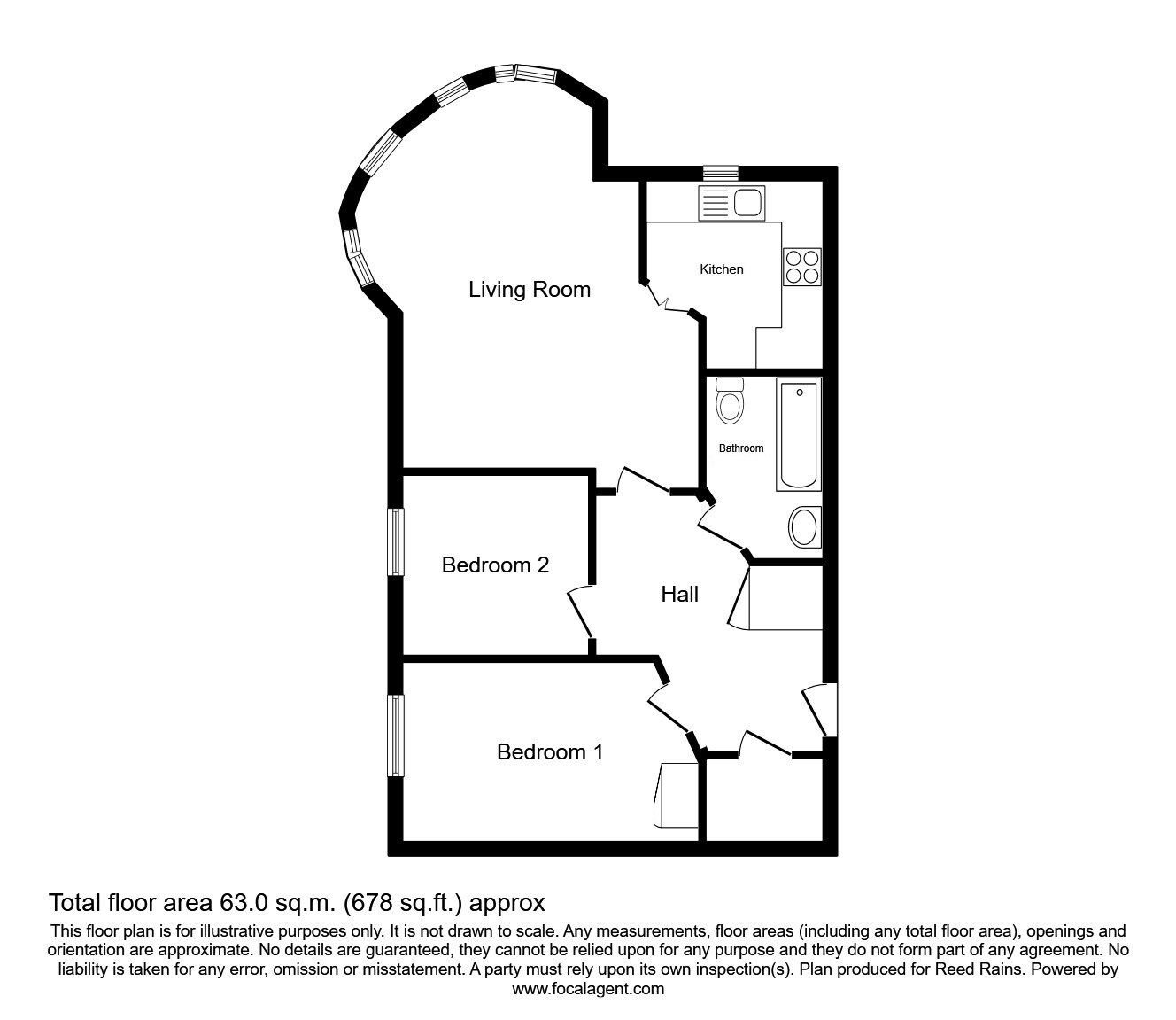 Floorplan of 2 bedroom  Flat for sale, Middlewood Street, Salford, M5