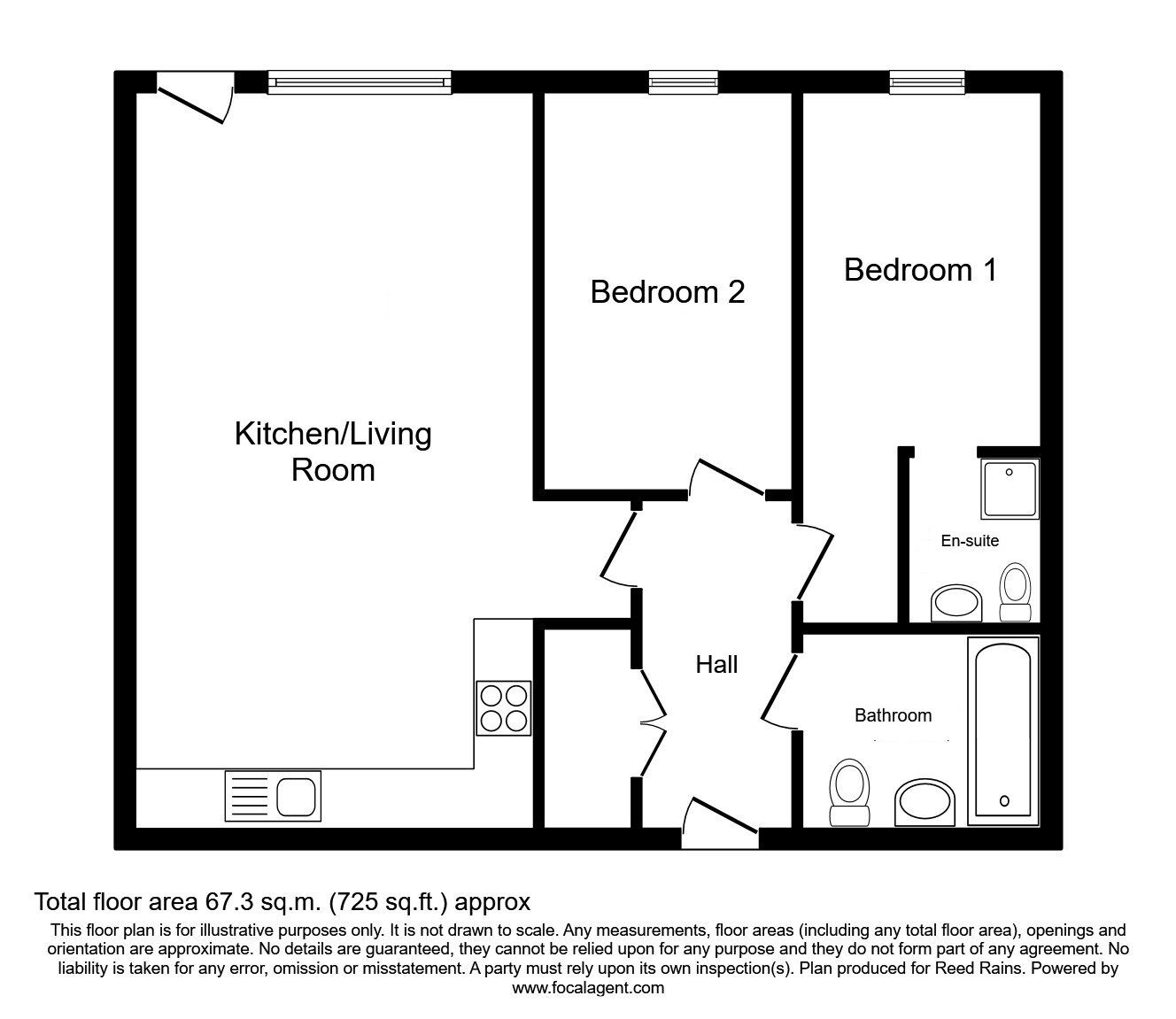 Floorplan of 2 bedroom  Flat for sale, Isaac Way, Manchester, M4