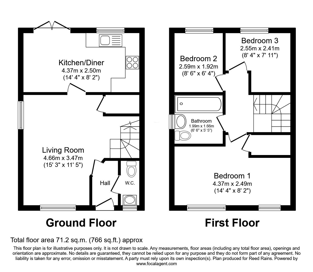 Floorplan of 3 bedroom End Terrace House to rent, Chorlton Road, Manchester, Greater Manchester, M15