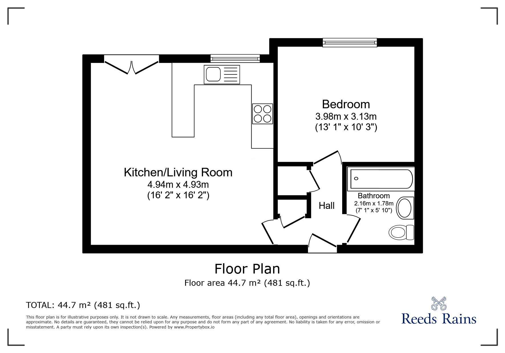 Floorplan of 1 bedroom  Flat for sale, Falconwood Way, Manchester, M11