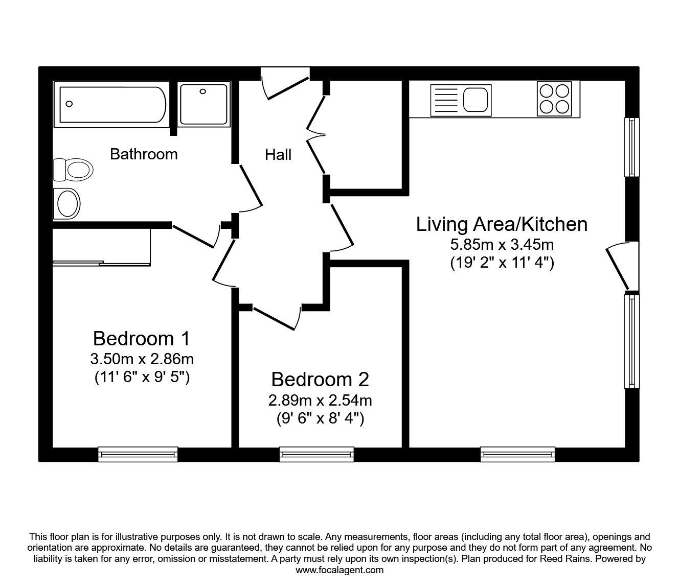 Floorplan of 2 bedroom  Flat for sale, Stillwater Drive, Manchester, M11