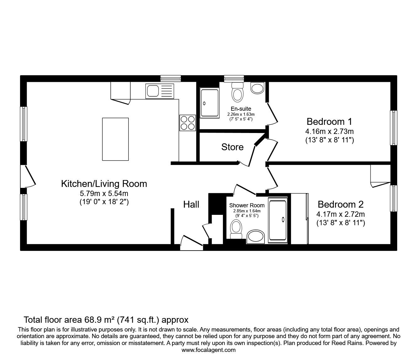 Floorplan of 2 bedroom  Flat for sale, Slate Wharf, Manchester, M15