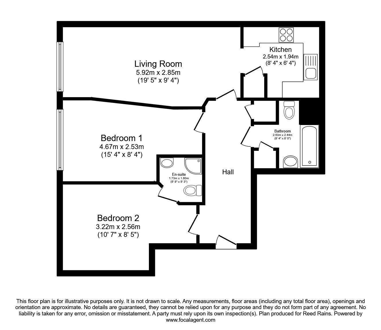 Floorplan of 2 bedroom  Flat for sale, Great Ancoats Street, Manchester, M4