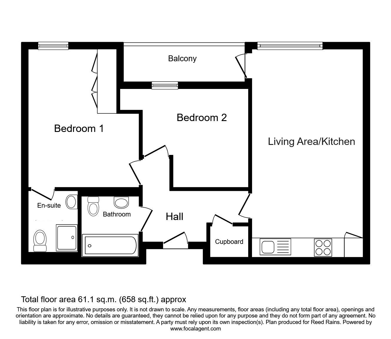 Floorplan of 2 bedroom  Flat for sale, Water Street, Manchester, M3