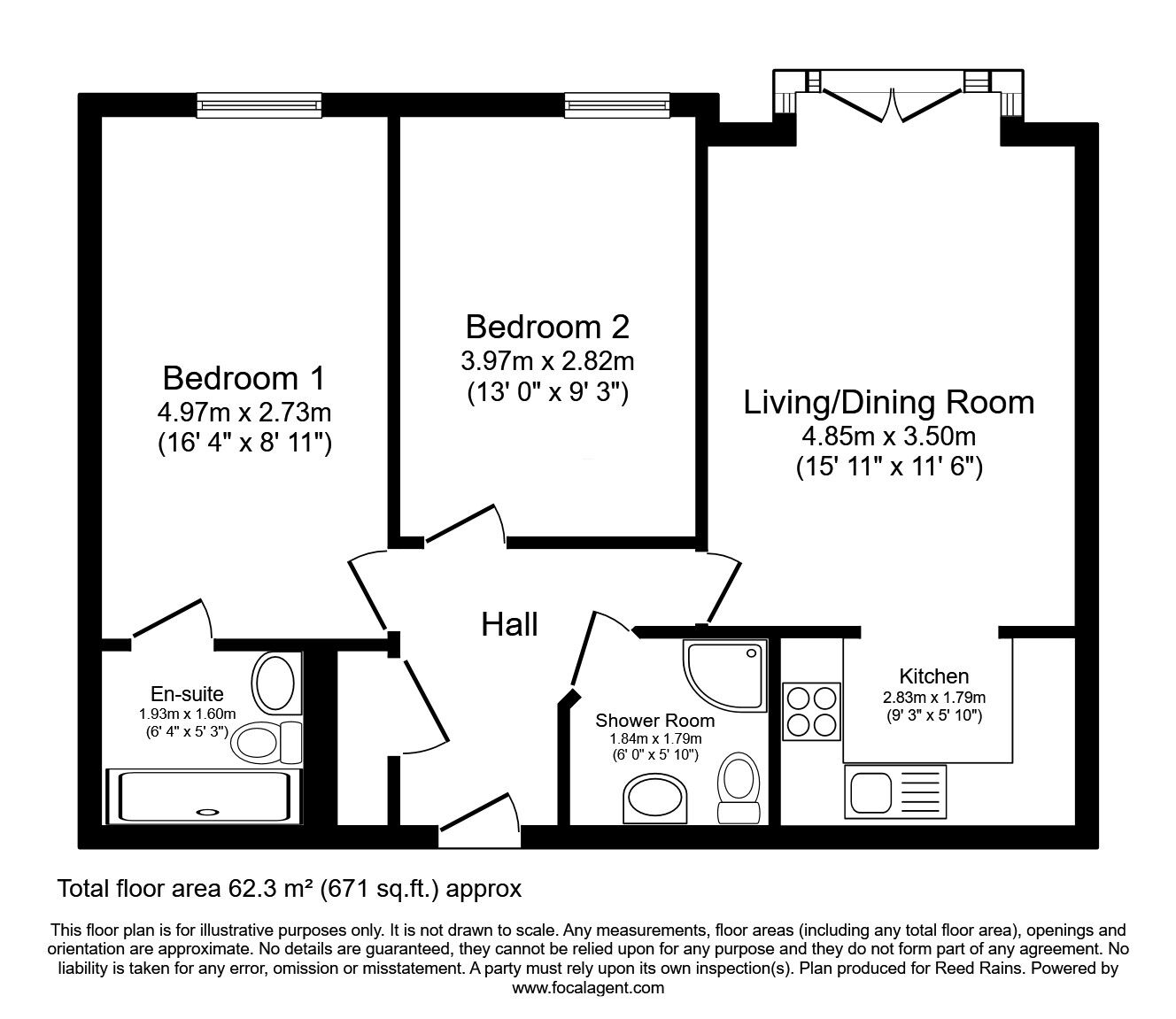 Floorplan of 2 bedroom  Flat to rent, Ducie Street, Manchester, Greater Manchester, M1