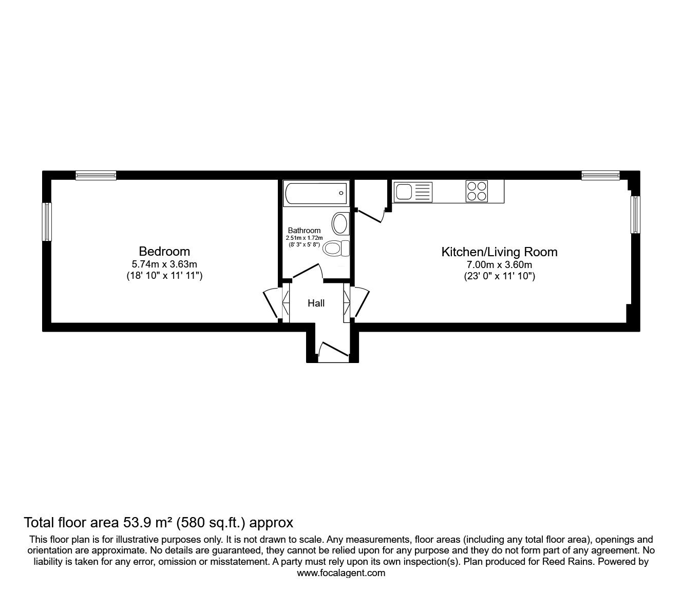 Floorplan of 1 bedroom  Flat for sale, Brindley Road, Manchester, M16