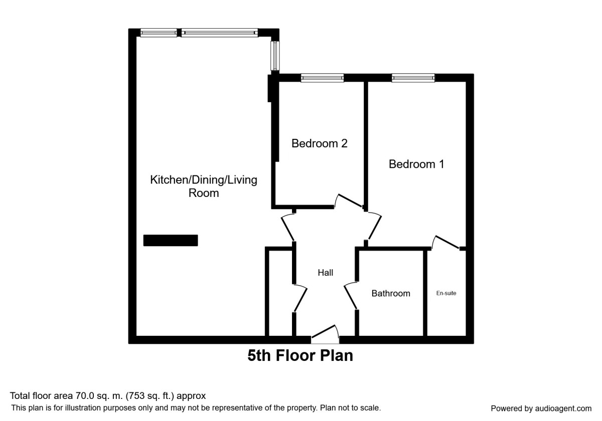 Floorplan of 2 bedroom  Flat for sale, Potato Wharf, Manchester, M3