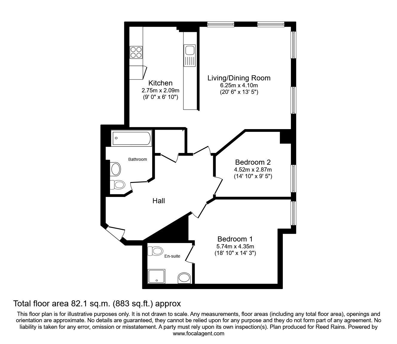 Floorplan of 2 bedroom  Flat for sale, Dickinson Street, Manchester, M1