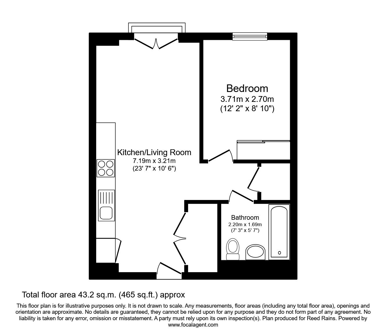 Floorplan of 1 bedroom  Flat for sale, Stanley Street, Salford, M3