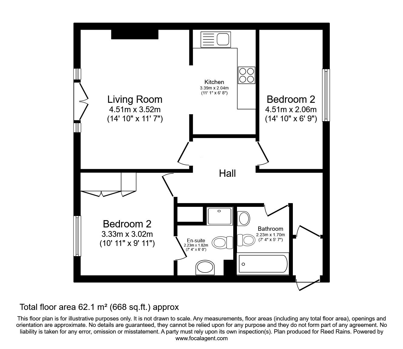 Floorplan of 2 bedroom  Flat for sale, Winnipeg Quay, Salford, Greater Manchester, M50