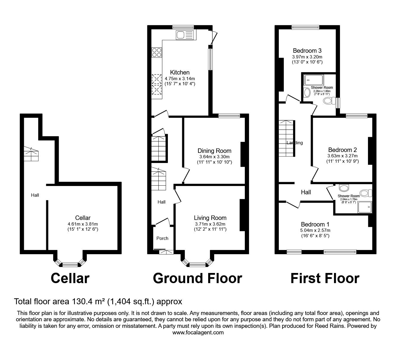 Floorplan of 3 bedroom Mid Terrace House to rent, Hazelbottom Road, Manchester, Greater Manchester, M8