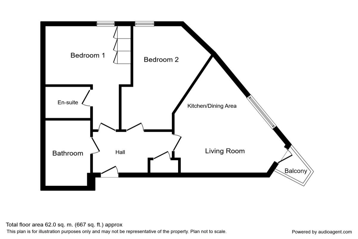 Floorplan of 2 bedroom  Flat for sale, Water Street, Manchester, M3