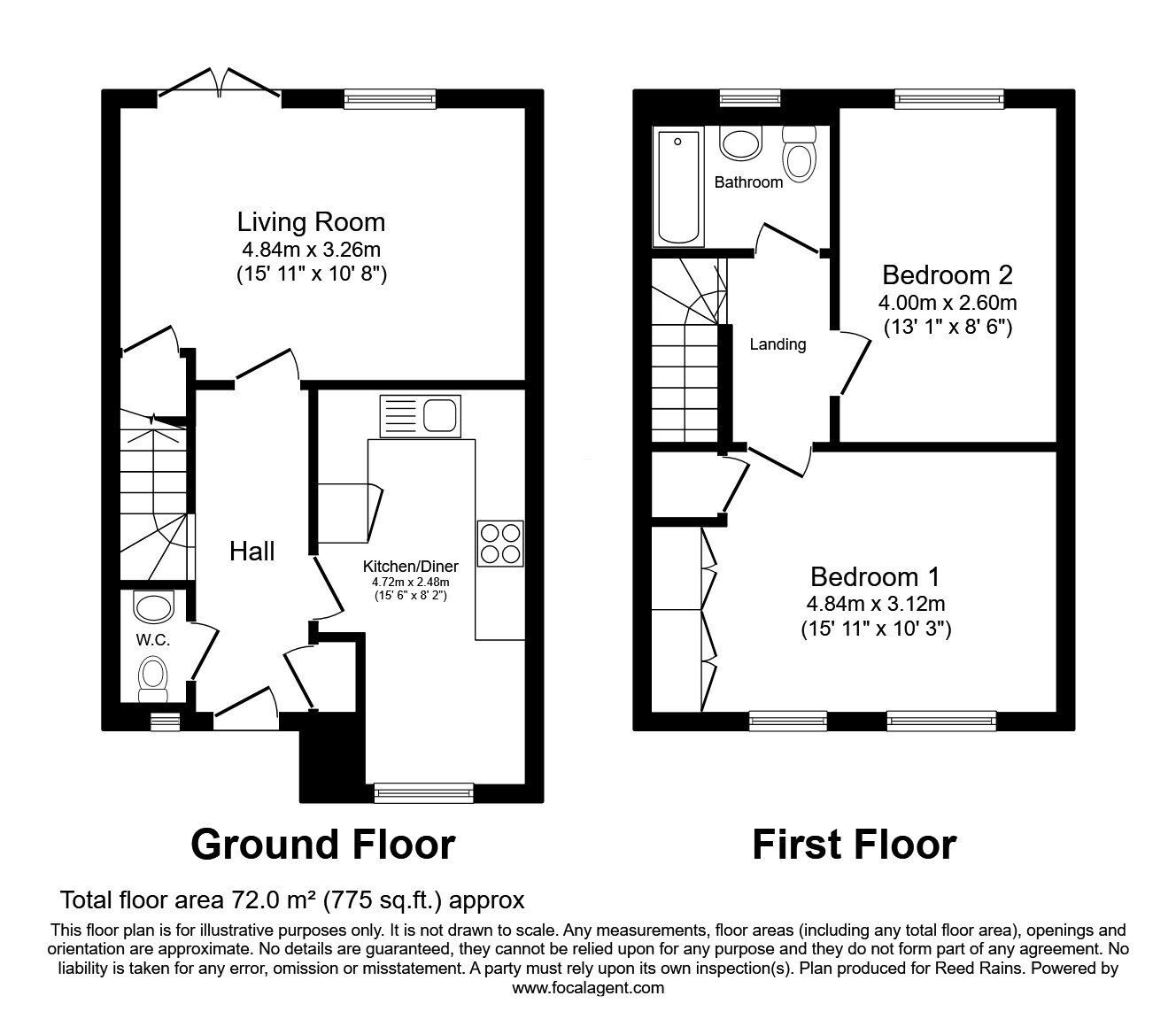 Floorplan of 2 bedroom Mid Terrace House for sale, Varley Street, Manchester, M40