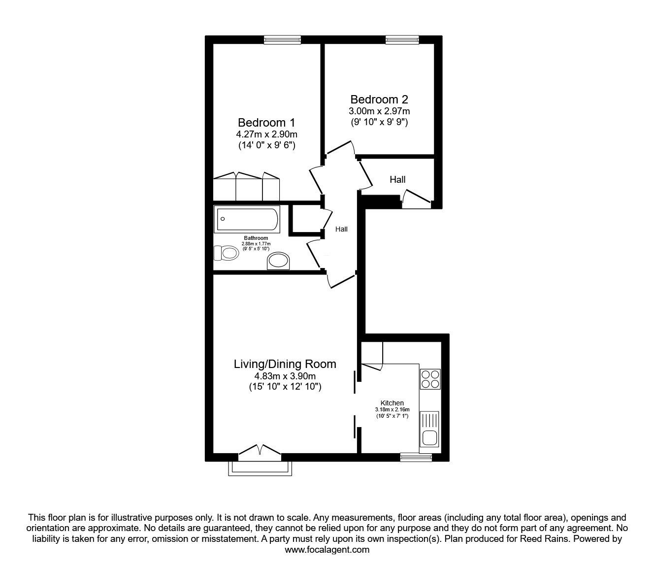 Floorplan of 2 bedroom  Flat for sale, Labrador Quay, Salford, M50