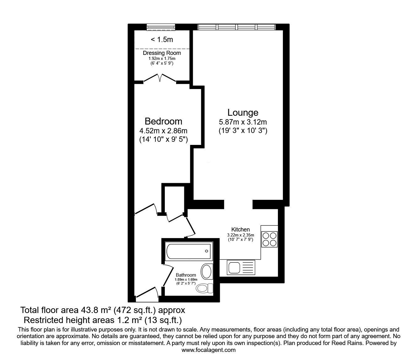 Floorplan of 1 bedroom  Flat to rent, Dale Street, Manchester, Greater Manchester, M1