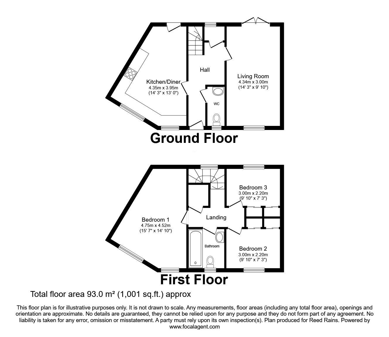 Floorplan of 3 bedroom Semi Detached House for sale, Barrow Hill Road, Manchester, Greater Manchester, M8