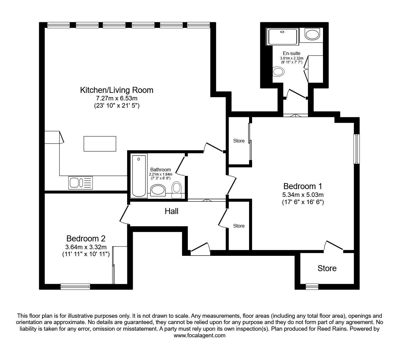 Floorplan of 2 bedroom  Flat to rent, St. Marys Parsonage, Manchester, Greater Manchester, M3