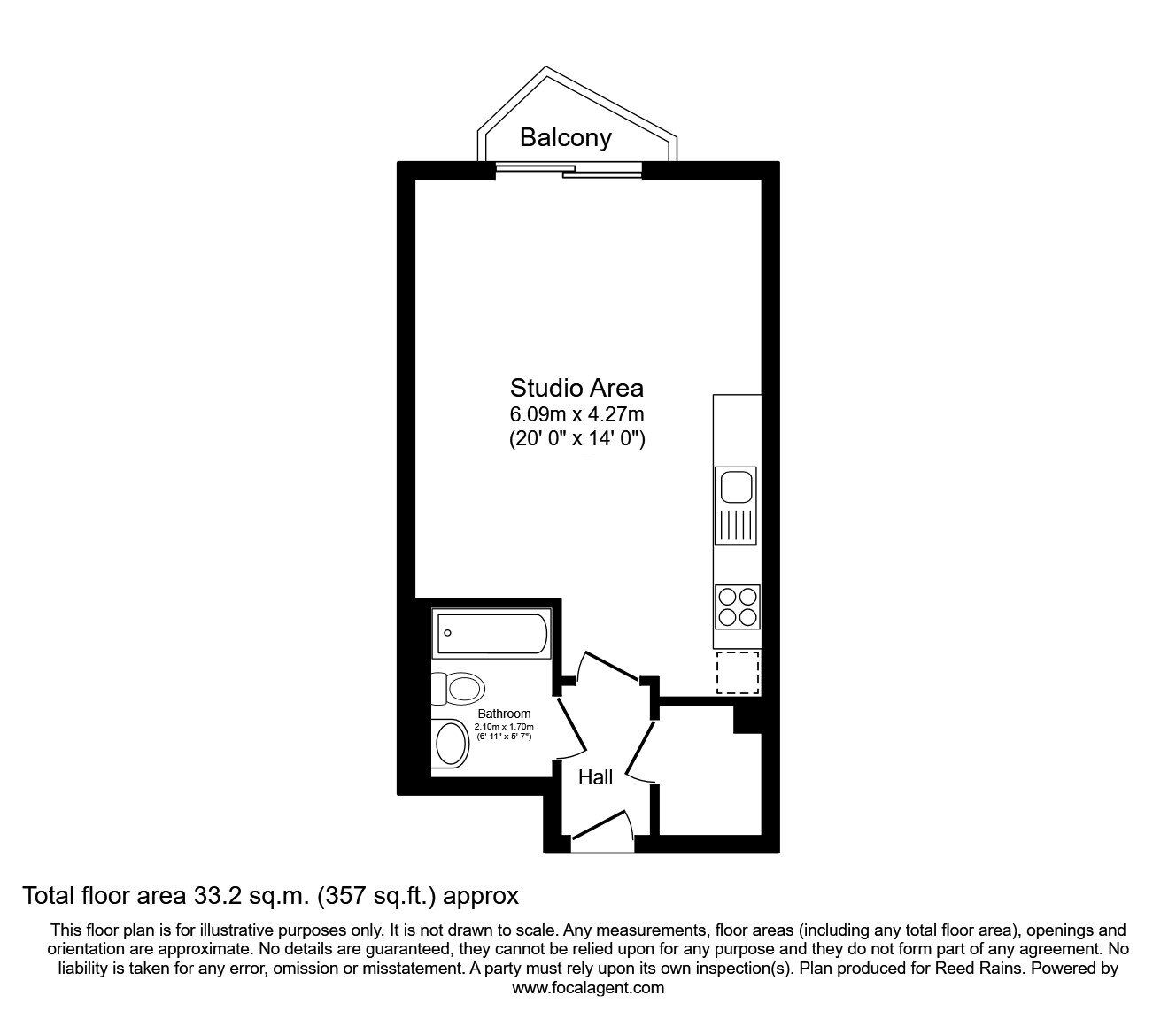 Floorplan of  Flat for sale, Pink, Media City UK, Salford, M50