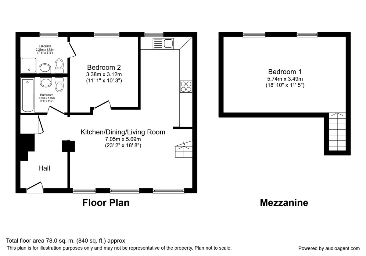 Floorplan of 2 bedroom  Flat to rent, Cotton Street, Manchester, Greater Manchester, M4