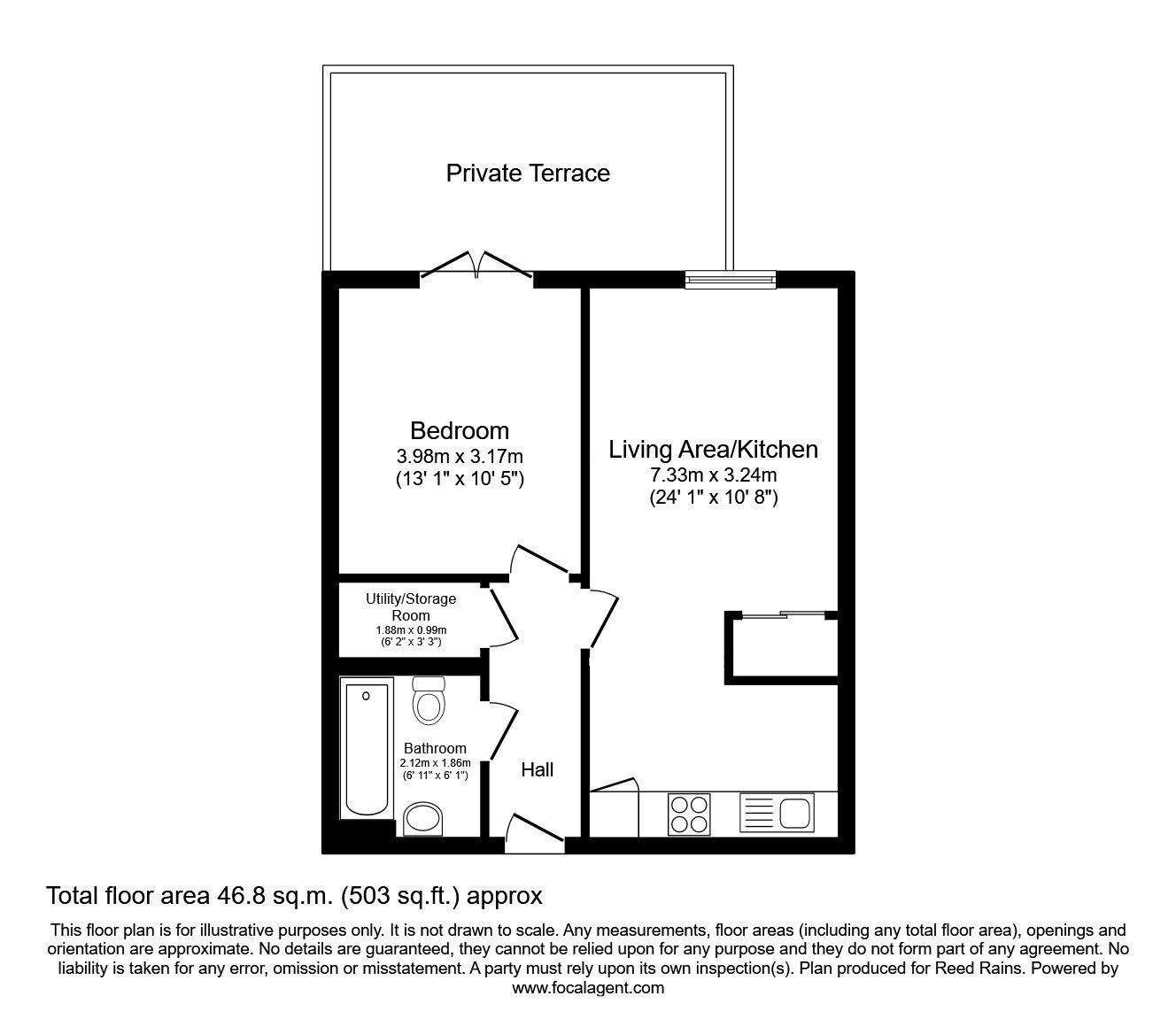 Floorplan of 1 bedroom  Flat for sale, Chapeltown Street, Manchester, M1