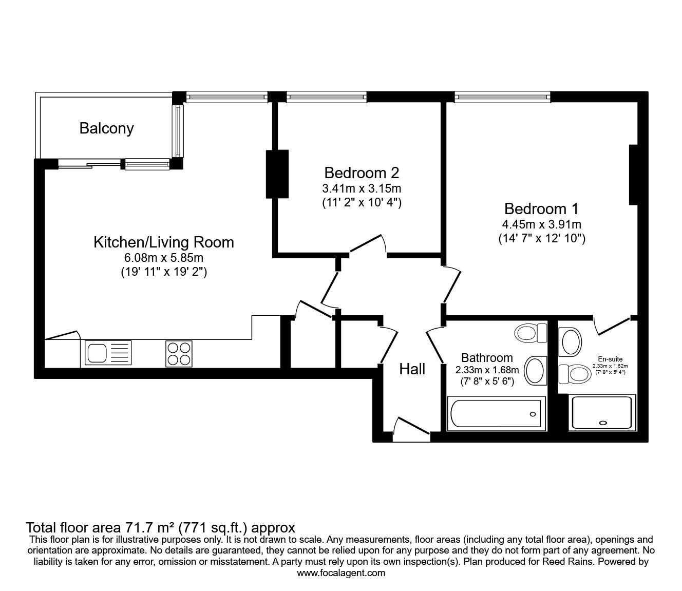 Floorplan of 2 bedroom  Flat to rent, Watson Street, Manchester, Greater Manchester, M3