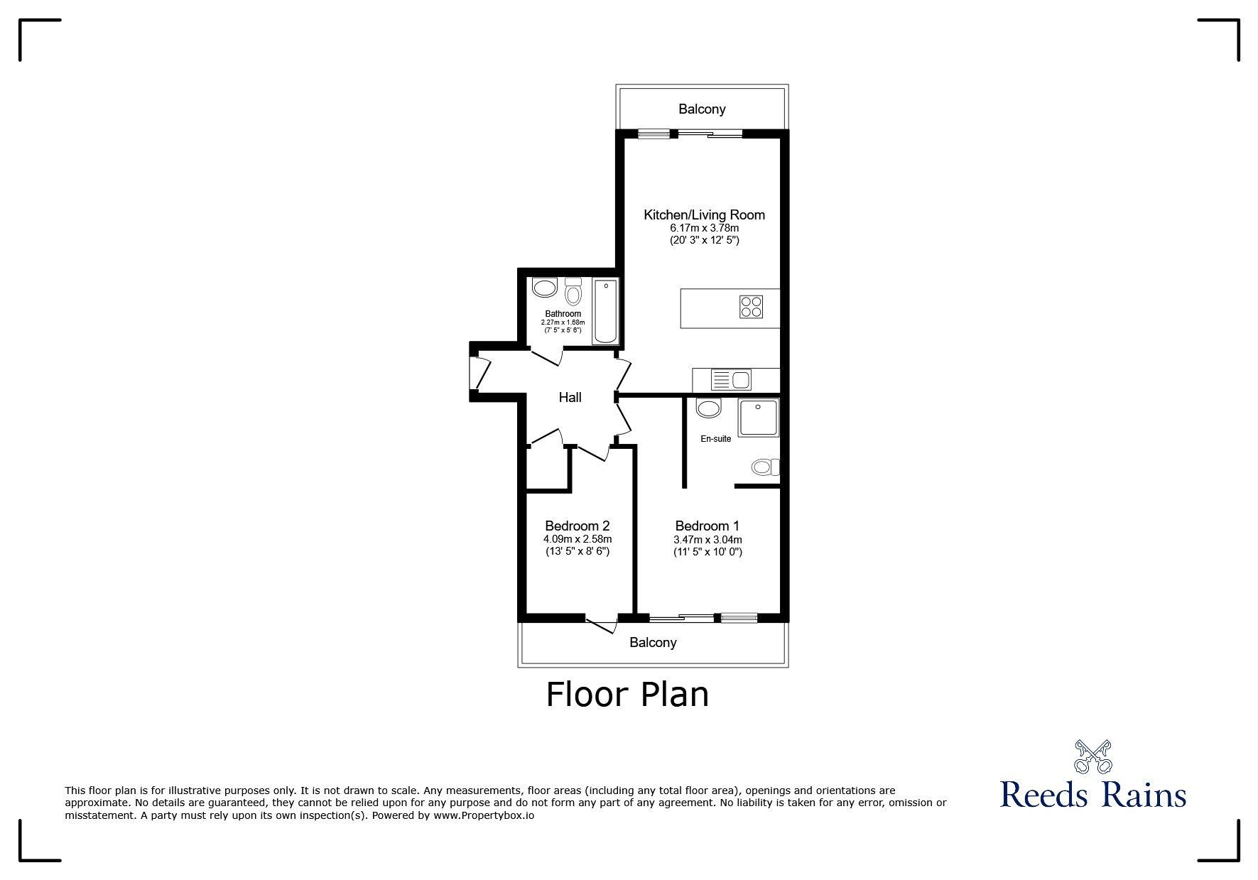 Floorplan of 2 bedroom  Flat for sale, Brewer Street, Manchester, Greater Manchester, M1