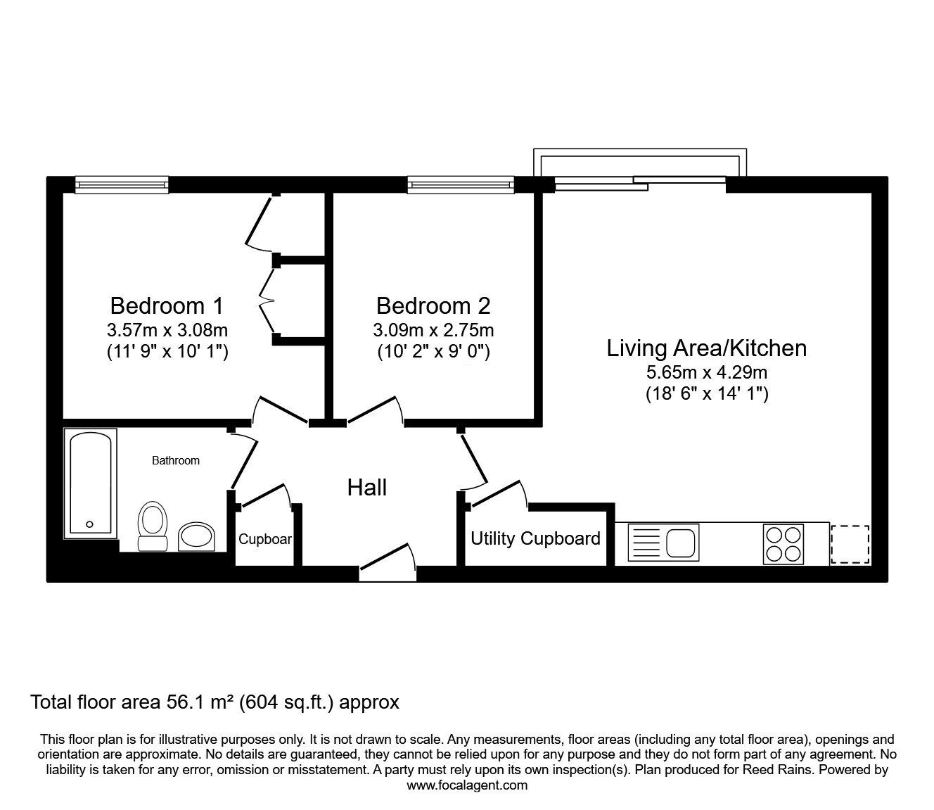 Floorplan of 2 bedroom  Flat for sale, Water Street, Manchester, M3