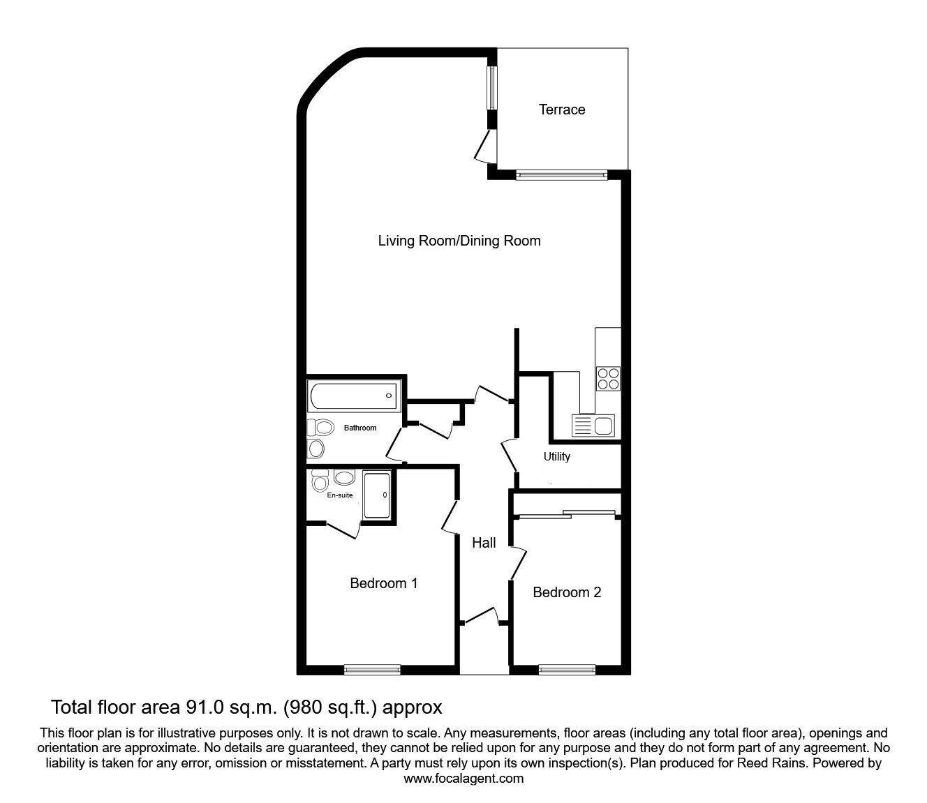 Floorplan of 2 bedroom  Flat for sale, Whitworth Street West, Manchester, M1