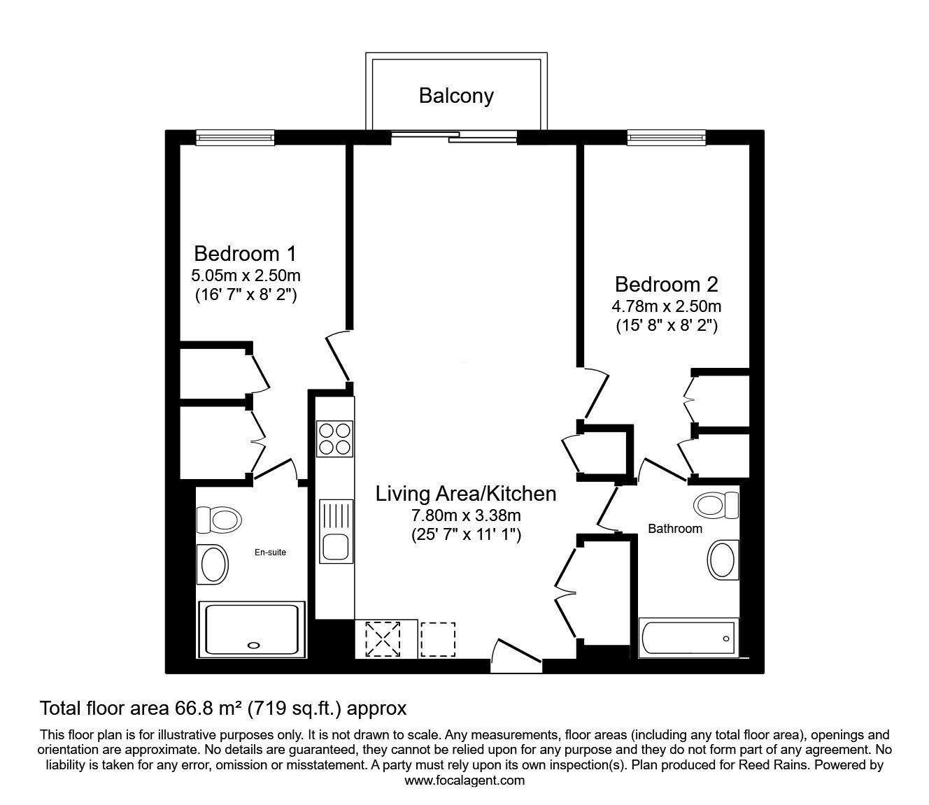 Floorplan of 2 bedroom  Flat for sale, Middlewood Street, Salford, M5