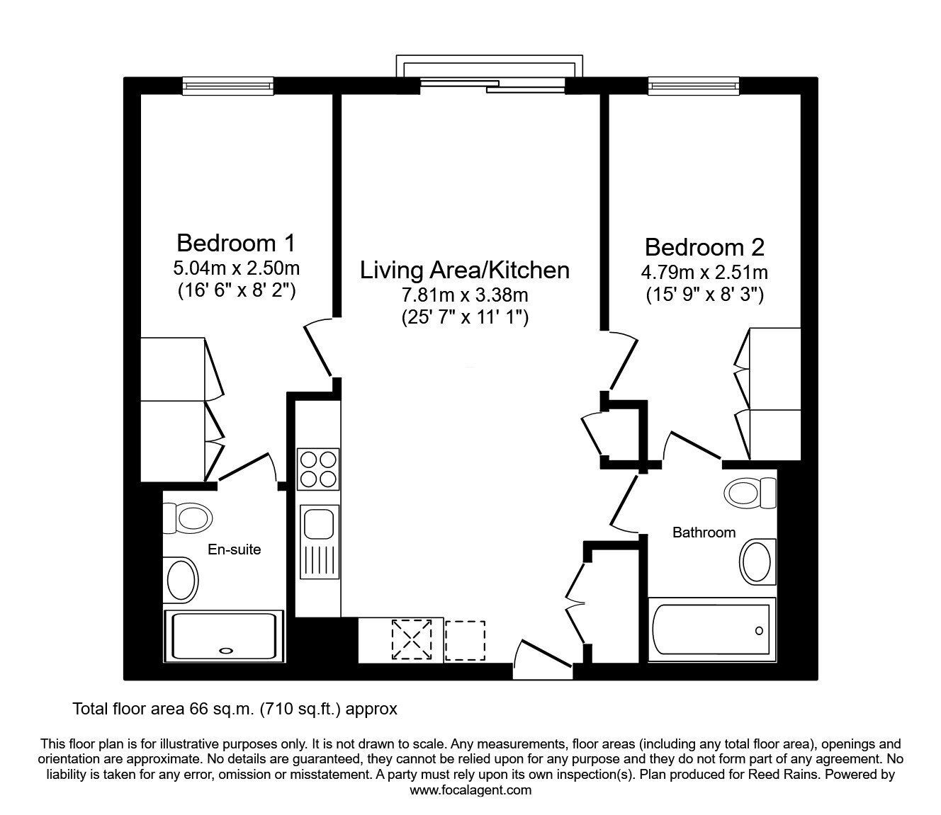 Floorplan of 2 bedroom  Flat for sale, Lockside Lane, Salford, M5