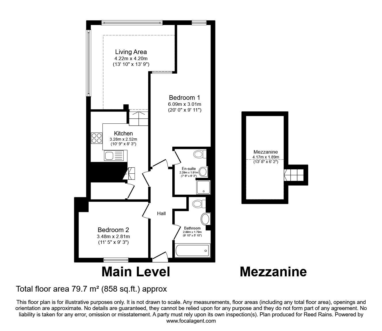 Floorplan of 2 bedroom  Flat for sale, Princess Street, Manchester, M1