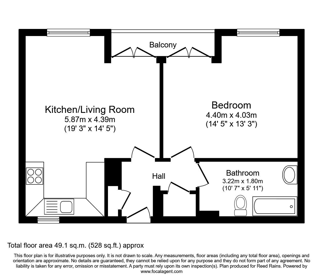 Floorplan of 1 bedroom  Flat for sale, Turner Street, Manchester, M4